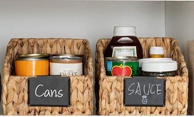 Handwoven Pantry Label Baskets (Set of 2)