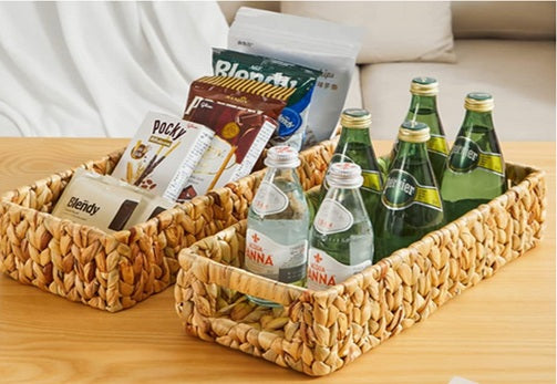 Rectangular Handwoven Snack & Beverage Organizer