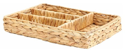 Handwoven Sectioned Tray Organizer